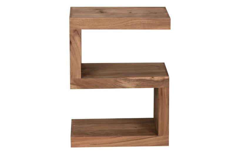 Sido bord Wohnling Massivt trä, S-kub, lantlig stil Akacia - Akacia - Möbler - Vardagsrum - Soffbord & vardagsrumsbord - Brickbord