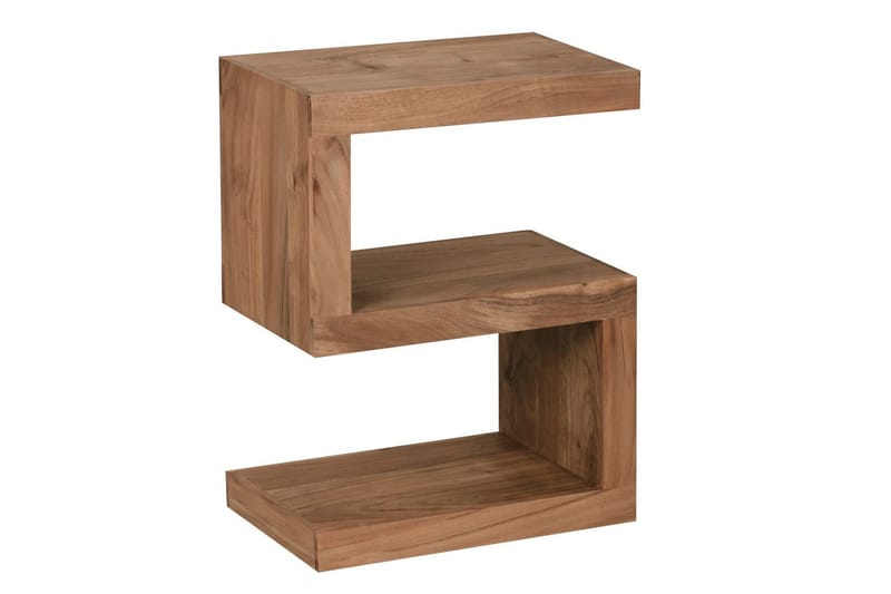 Sido bord Wohnling Massivt trä, S-kub, lantlig stil Akacia - Akacia - Möbler - Vardagsrum - Soffbord & vardagsrumsbord - Brickbord