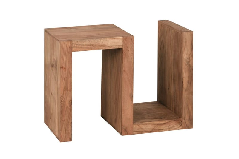 Sido bord Wohnling Massivt trä, S-kub, lantlig stil Akacia - Akacia - Möbler - Vardagsrum - Soffbord & vardagsrumsbord - Brickbord