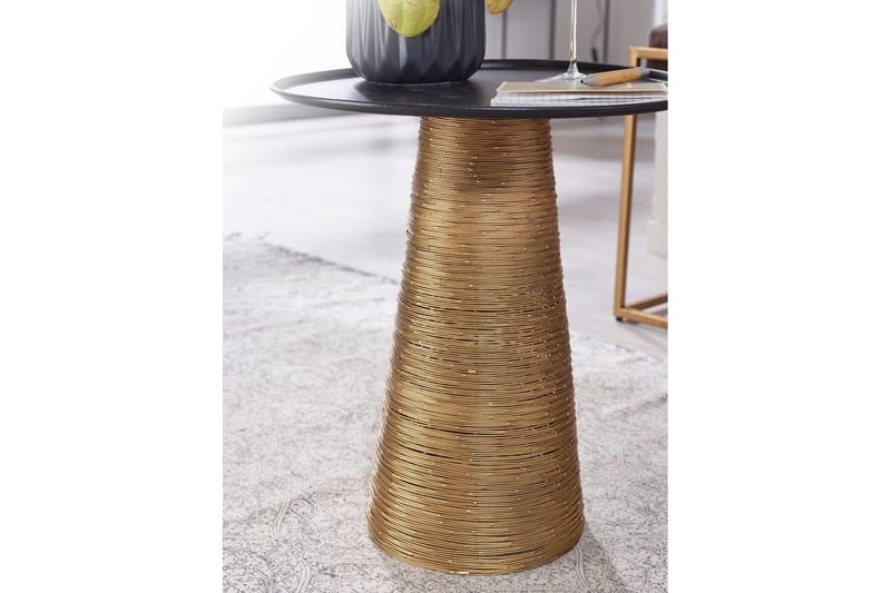 Sido bord Wohnling Metall Rund 40 cm Brickoptik Bordsskiva Modern - Möbler - Vardagsrum - Soffbord & vardagsrumsbord - Brickbord