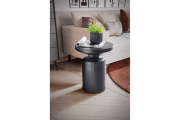Sido bord Wohnling Metall Rund 40 cm Svart Hamrad Look Industriell - Möbler - Vardagsrum - Soffbord & vardagsrumsbord - Brickbord