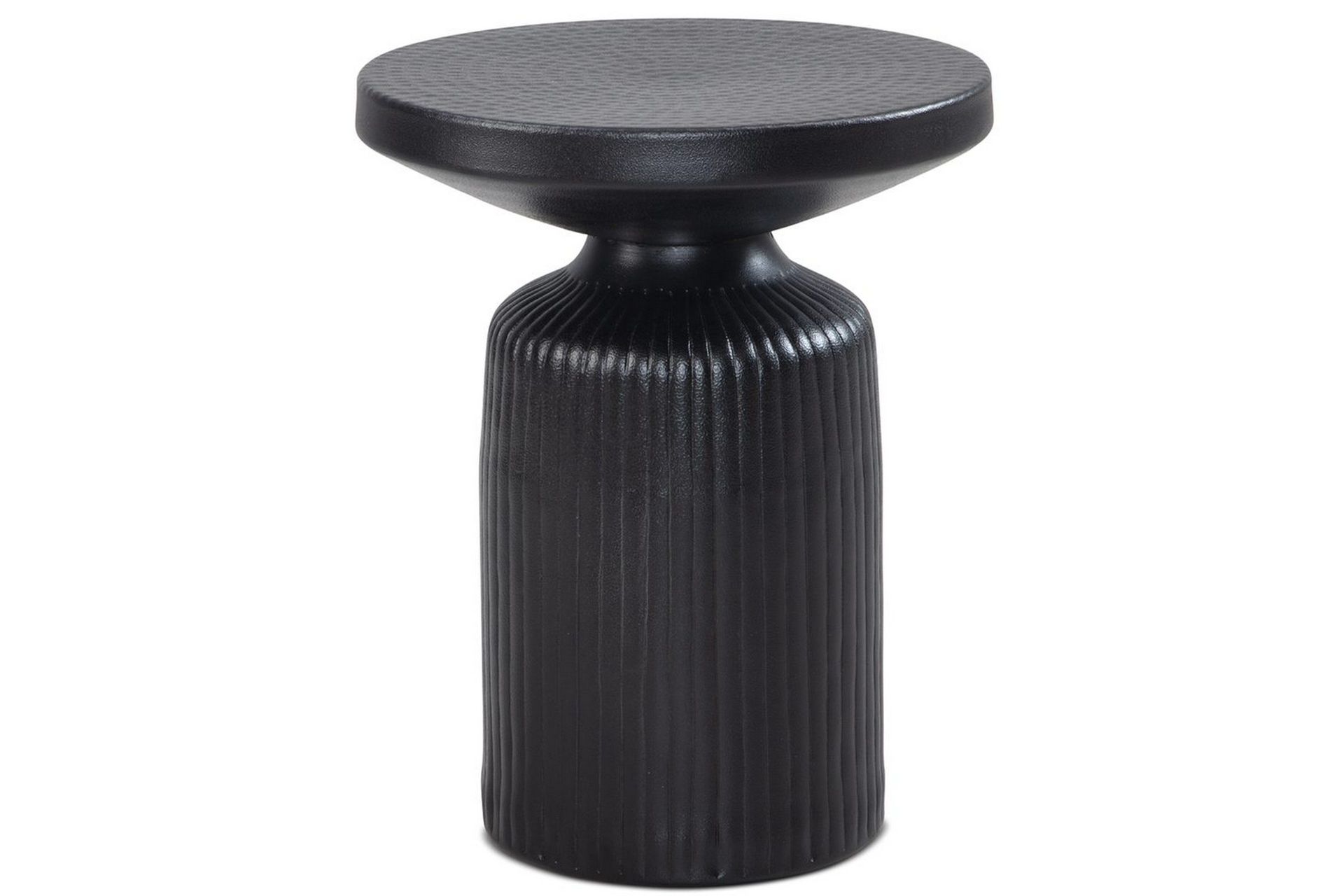 sido bord wohnling metall rund 40 cm svart hamrad look industriell -