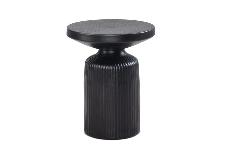 Sido bord Wohnling Metall Rund 40 cm Svart Hamrad Look Industriell - Möbler - Vardagsrum - Soffbord & vardagsrumsbord - Brickbord