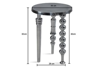 Sido bord Wohnling Metall Rund 44 cm med 3 Olika Ben Modern - Möbler - Vardagsrum - Soffbord & vardagsrumsbord - Brickbord
