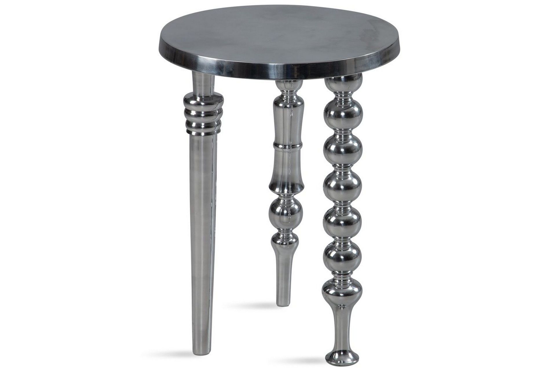 Sido bord Wohnling Metall Rund 44 cm med 3 Olika Ben Modern -