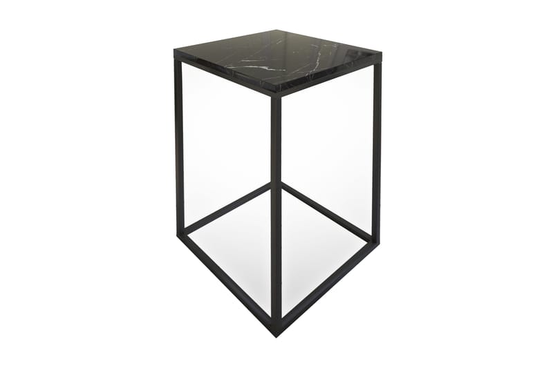 ALSBO Sidobord 35 cm Svart/Vit - Möbler - Vardagsrum - Soffbord & vardagsrumsbord - Sidobord & lampbord