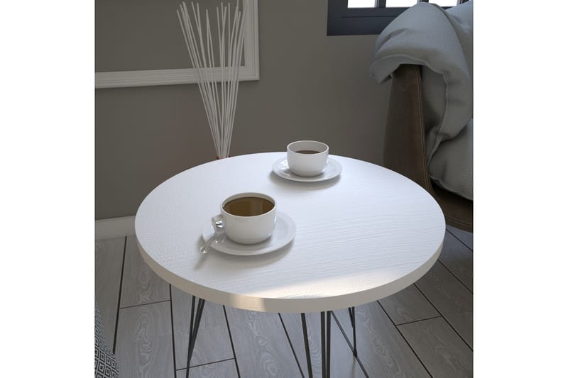 ALSBO Sidobord 40 cm Vit - Möbler - Vardagsrum - Soffbord & vardagsrumsbord - Sidobord & lampbord