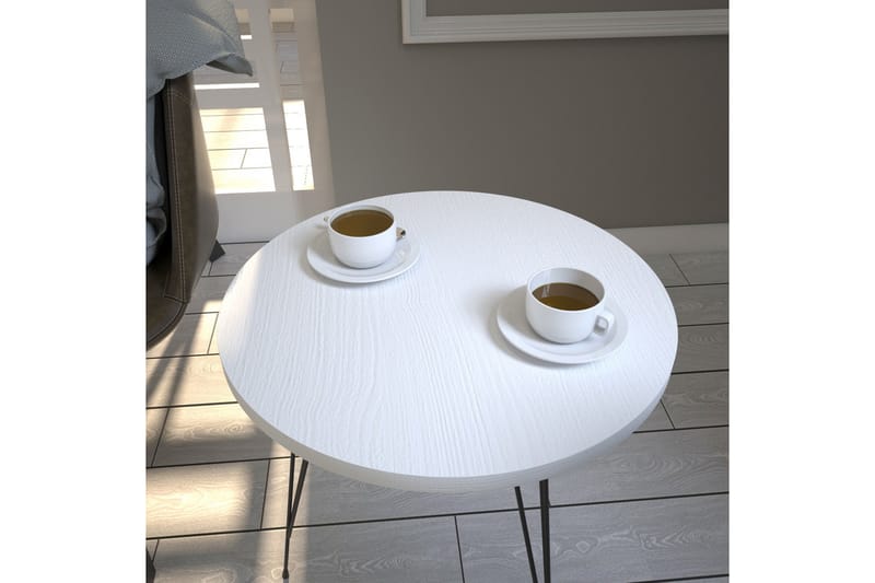 ALSBO Sidobord 40 cm Vit - Möbler - Vardagsrum - Soffbord & vardagsrumsbord - Sidobord & lampbord