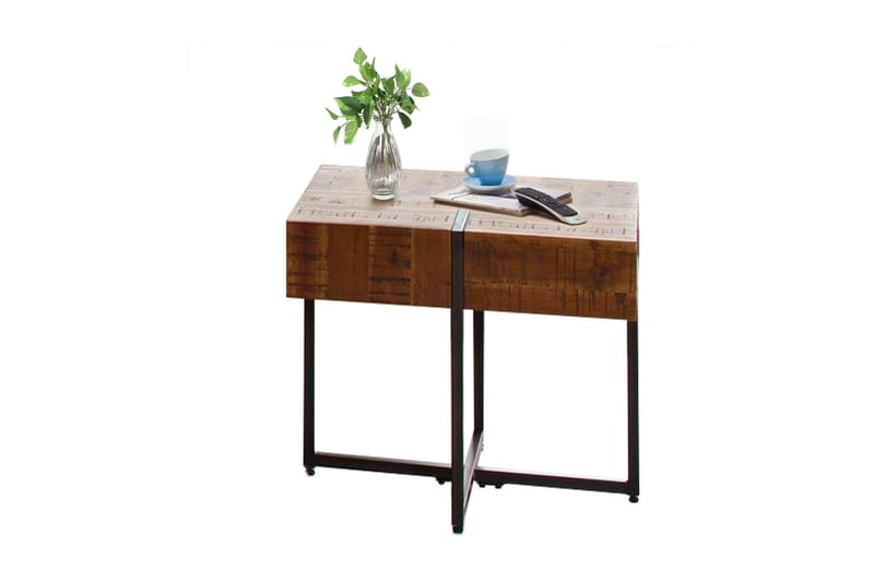 Andrej Sidobord - Akacia Brun/Metall - Möbler - Vardagsrum - Soffbord & vardagsrumsbord - Sidobord & lampbord