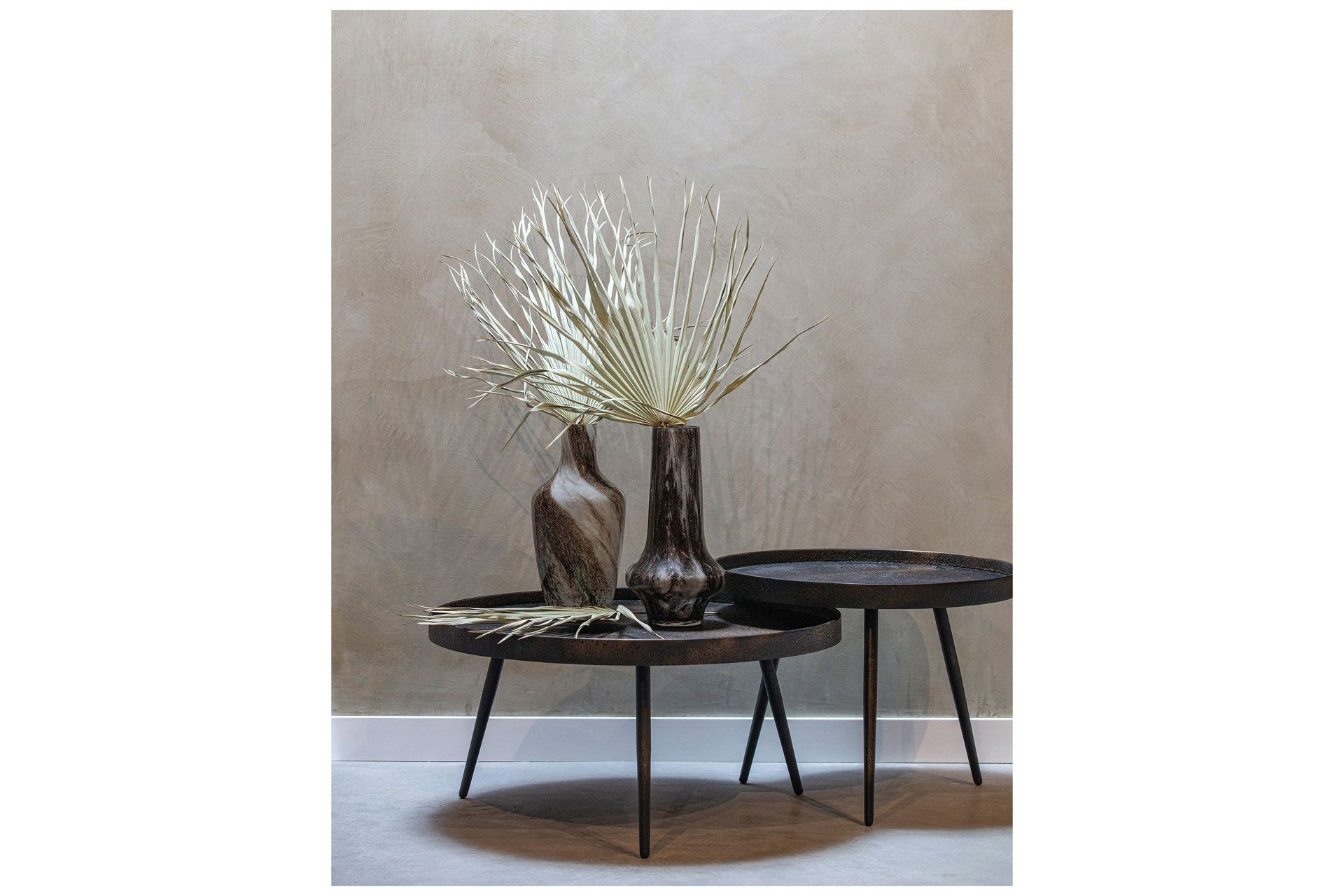 arnould sidobord 76 cm runt - guld