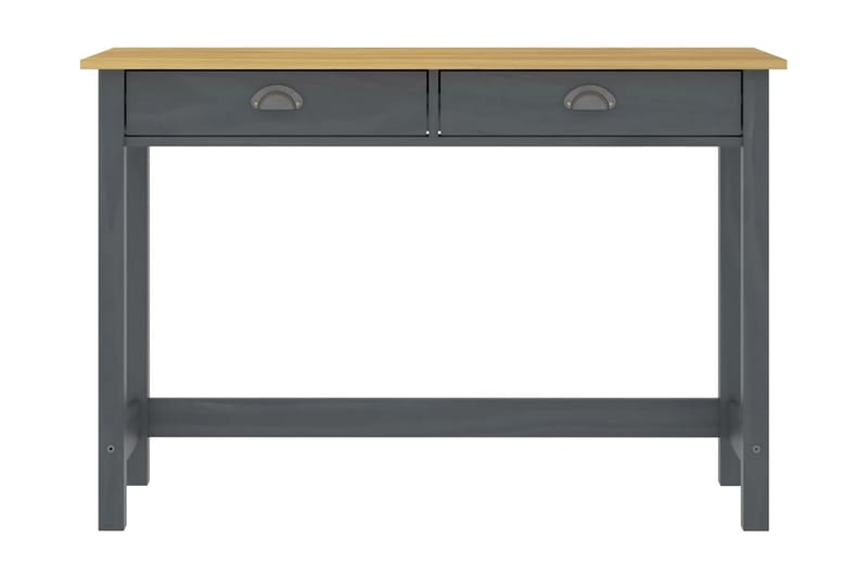 Avlastningsbord Hill Range 2 lådor 110x45x74 cm massiv furu - Grå - Möbler - Vardagsrum - Soffbord & vardagsrumsbord - Sidobord & lampbord