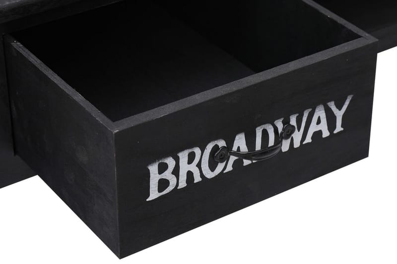 Avlastningsbord svart 110x45x76 cm trä - Svart - Brickbord - Bord - Sidobord & lampbord