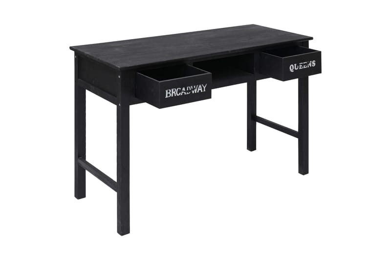 Avlastningsbord svart 110x45x76 cm trä - Svart - Brickbord - Bord - Sidobord & lampbord