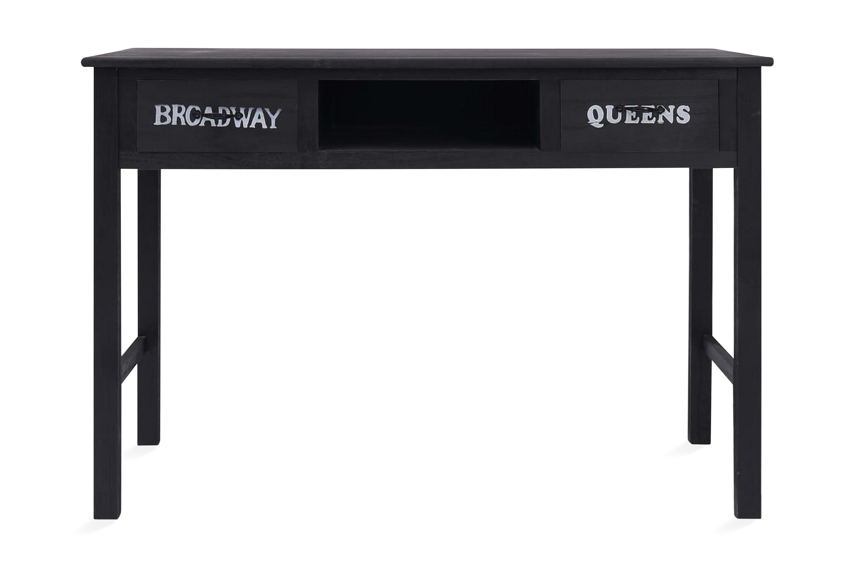 Avlastningsbord svart 110x45x76 cm trä – Svart