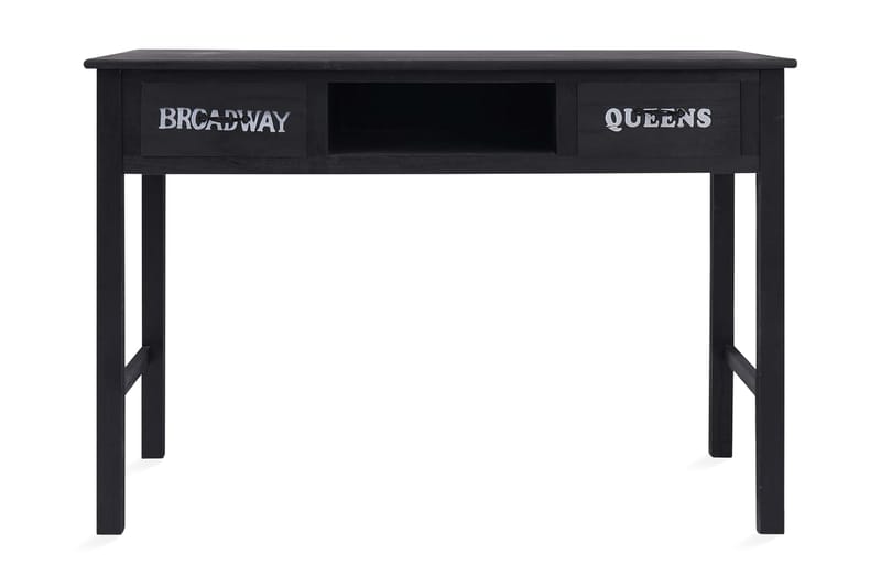 Avlastningsbord svart 110x45x76 cm trä - Svart - Möbler - Vardagsrum - Soffbord & vardagsrumsbord - Sidobord & lampbord