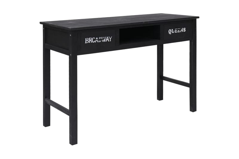 Avlastningsbord svart 110x45x76 cm trä - Svart - Möbler - Vardagsrum - Soffbord & vardagsrumsbord - Sidobord & lampbord