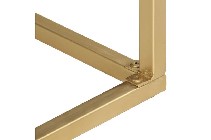 Avlastningsbord svart och guld 90x30x75 cm massivt mangoträ - Svart - Möbler - Vardagsrum - Soffbord & vardagsrumsbord - Sidobord & lampbord