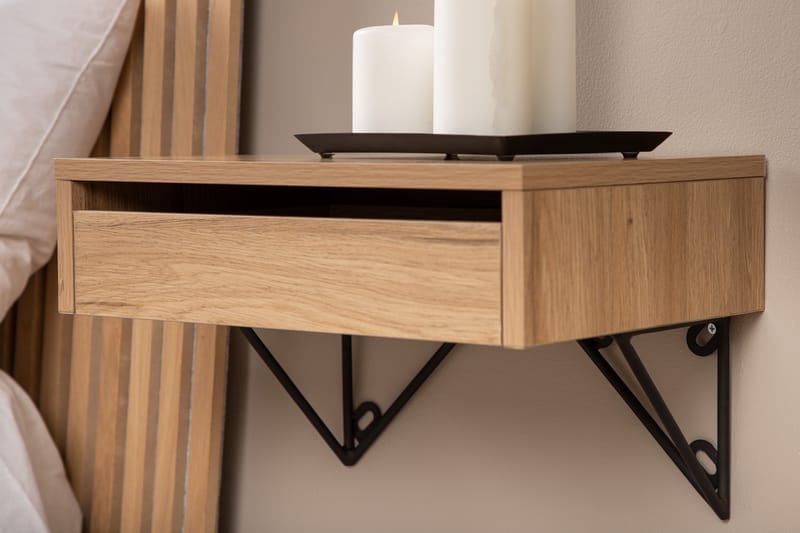 BARCI Sidobord 41 cm Ek - Möbler - Vardagsrum - Soffbord & vardagsrumsbord - Sidobord & lampbord