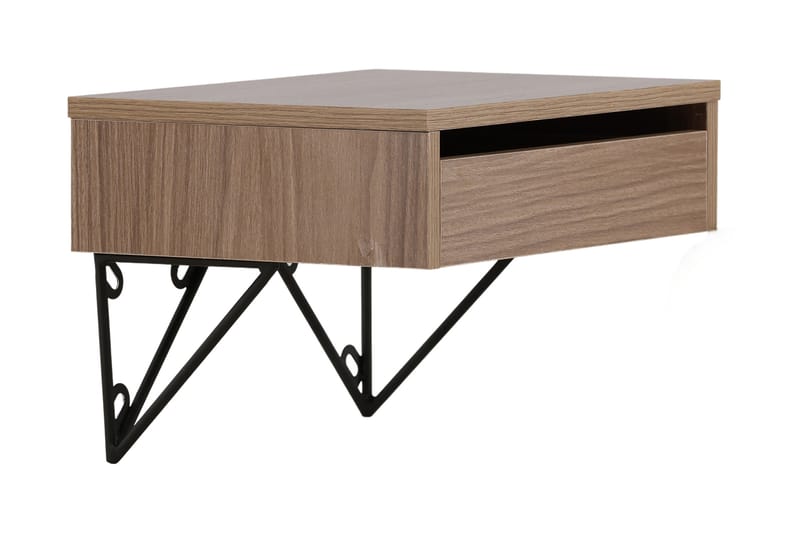 BARCI Sidobord 41 cm Valnöt - Möbler - Vardagsrum - Soffbord & vardagsrumsbord - Sidobord & lampbord