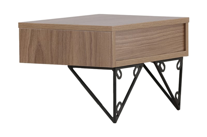 BARCI Sidobord 41 cm Valnöt - Möbler - Vardagsrum - Soffbord & vardagsrumsbord - Sidobord & lampbord