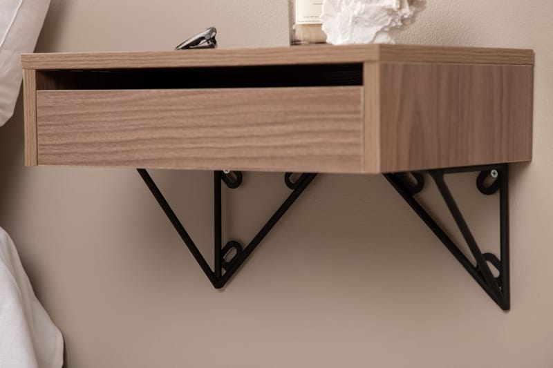 BARCI Sidobord 41 cm Valnöt - Möbler - Vardagsrum - Soffbord & vardagsrumsbord - Sidobord & lampbord