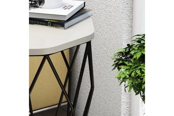 Bojana Sidobord Runt 46 cm - Beige/Svart - Möbler - Vardagsrum - Soffbord & vardagsrumsbord - Sidobord & lampbord