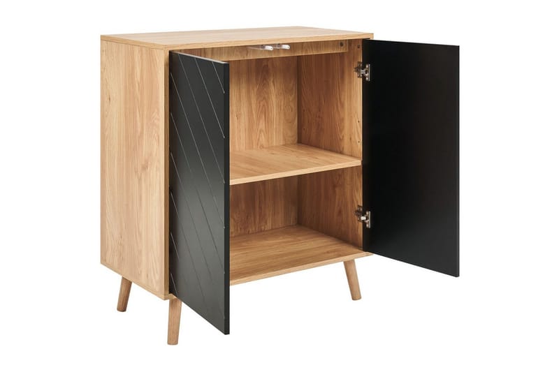 Sidobord Bristow Svart, ljust trä - Svart, ljust trä - Möbler - Vardagsrum - Soffbord & vardagsrumsbord - Brickbord