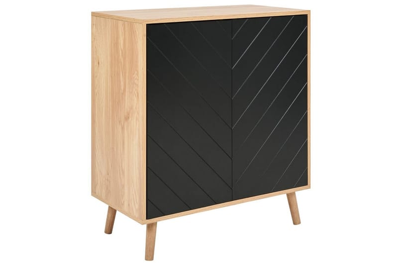 Sidobord Bristow Svart, ljust trä - Svart, ljust trä - Möbler - Vardagsrum - Soffbord & vardagsrumsbord - Brickbord
