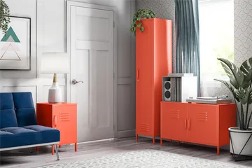 Cache Sidobord 38 cm Orange - Novogratz - Möbler - Vardagsrum - Soffbord & vardagsrumsbord - Sidobord & lampbord