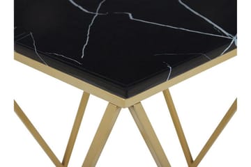 Charmlee Sidobord 50 cm - Svart/Guld - Möbler - Vardagsrum - Soffbord & vardagsrumsbord - Sidobord & lampbord
