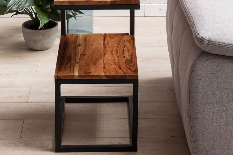 CHESMORE Sidobord 45 cm Brun - Möbler - Vardagsrum - Soffbord & vardagsrumsbord - Sidobord & lampbord