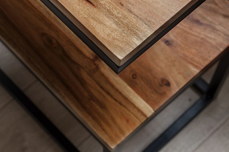 CHESMORE Sidobord 45 cm Brun - Möbler - Vardagsrum - Soffbord & vardagsrumsbord - Sidobord & lampbord