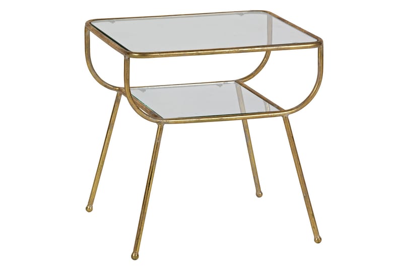 CHIKAKO Sidobord 47 Antik Mässing/Glas - Möbler - Vardagsrum - Soffbord & vardagsrumsbord - Sidobord & lampbord