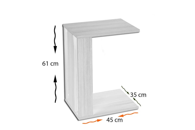 Comfortale Sidobord - Vit - Möbler - Vardagsrum - Soffbord & vardagsrumsbord - Sidobord & lampbord