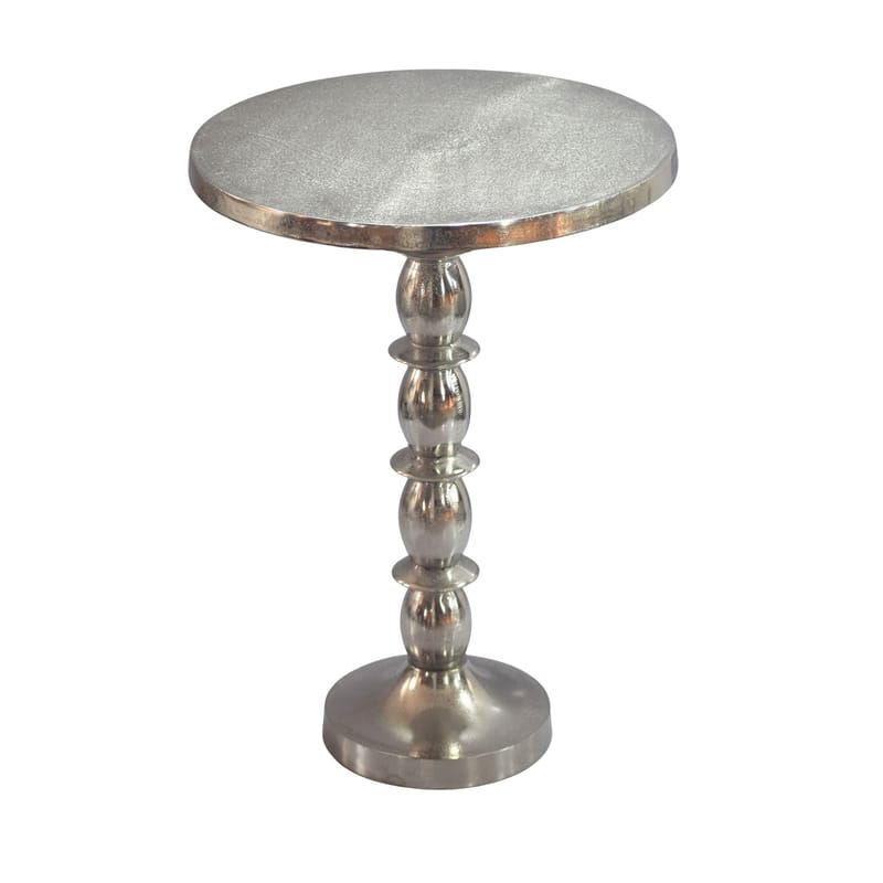 Dalor Runt sidobord 40 cm i aluminium med rå finish - silver - Möbler - Vardagsrum - Soffbord & vardagsrumsbord - Sidobord & lampbord - Piedestal & pelarbord