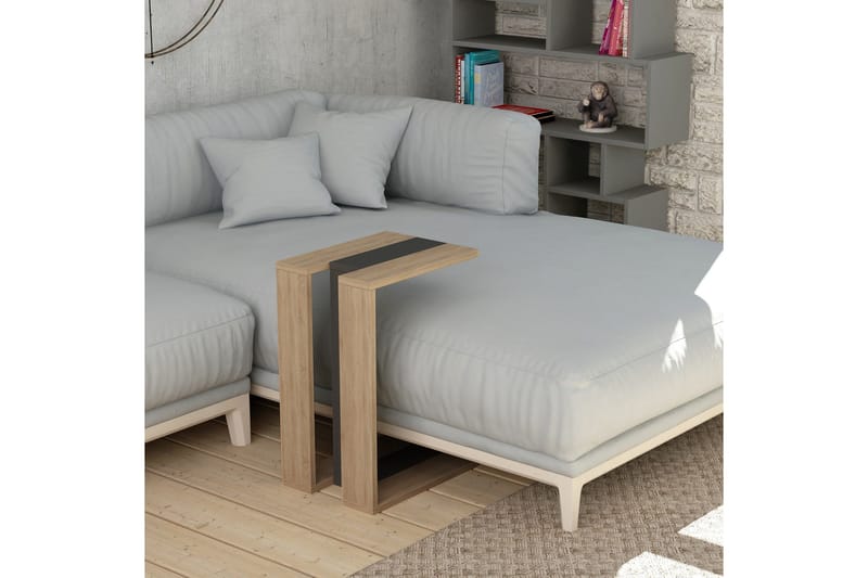 Decorta Sidobord - Ek/Mörkgrå - Möbler - Vardagsrum - Soffbord & vardagsrumsbord - Sidobord & lampbord