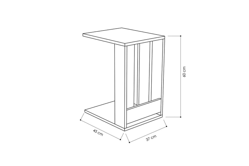 Decorta Sidobord - Mörkgrå - Möbler - Vardagsrum - Soffbord & vardagsrumsbord - Sidobord & lampbord