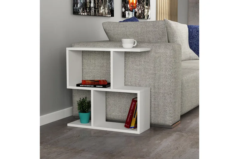 Decorta Sidobord - Vit - Möbler - Vardagsrum - Soffbord & vardagsrumsbord - Sidobord & lampbord