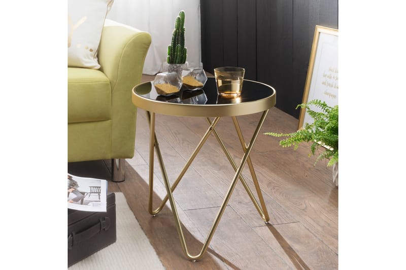 DERUYTER Sidobord 42 cm Guld - Möbler - Vardagsrum - Soffbord & vardagsrumsbord - Sidobord & lampbord
