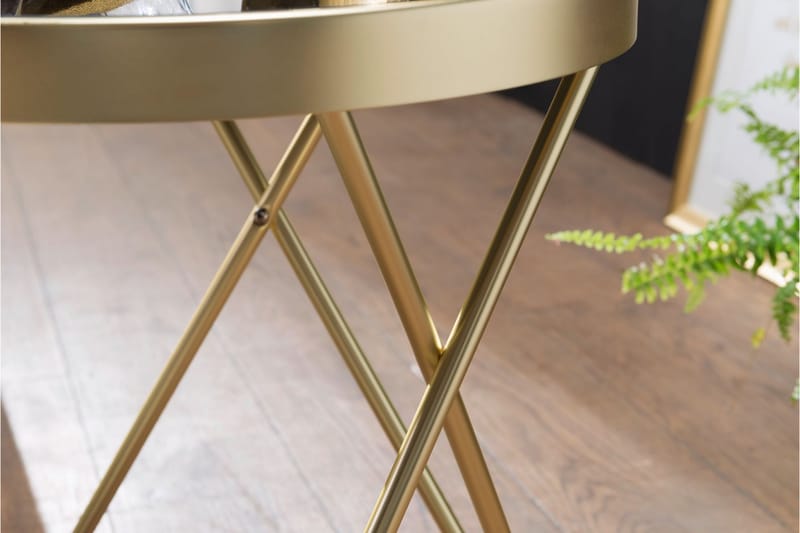 DERUYTER Sidobord 42 cm Guld - Möbler - Vardagsrum - Soffbord & vardagsrumsbord - Sidobord & lampbord