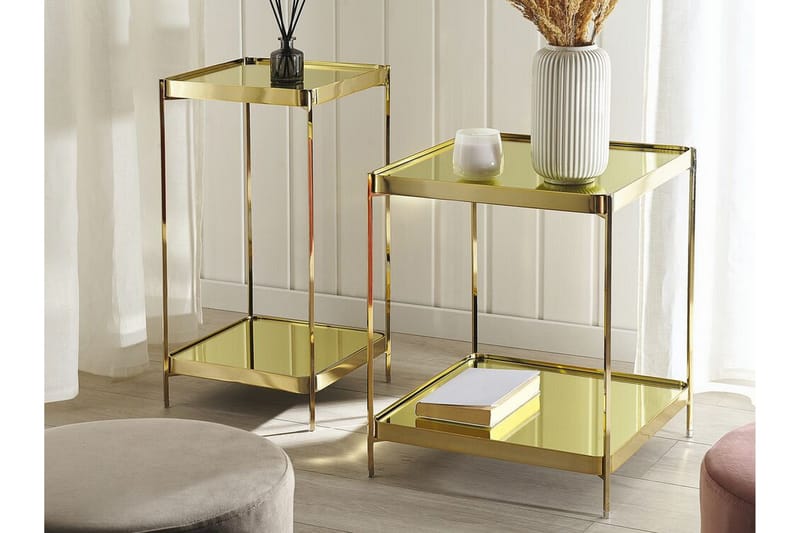 Dinari Sidobord - Guld - Möbler - Vardagsrum - Soffbord & vardagsrumsbord - Sidobord & lampbord