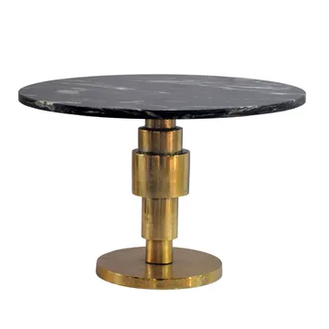 Dorlen Runt soffbord i aluminium med marmorskiva - svart och guld - Möbler - Vardagsrum - Soffbord & vardagsrumsbord - Sidobord & lampbord - Piedestal & pelarbord