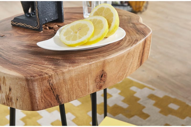 DUTTER Sidobord 35 cm Brun - Möbler - Vardagsrum - Soffbord & vardagsrumsbord - Sidobord & lampbord