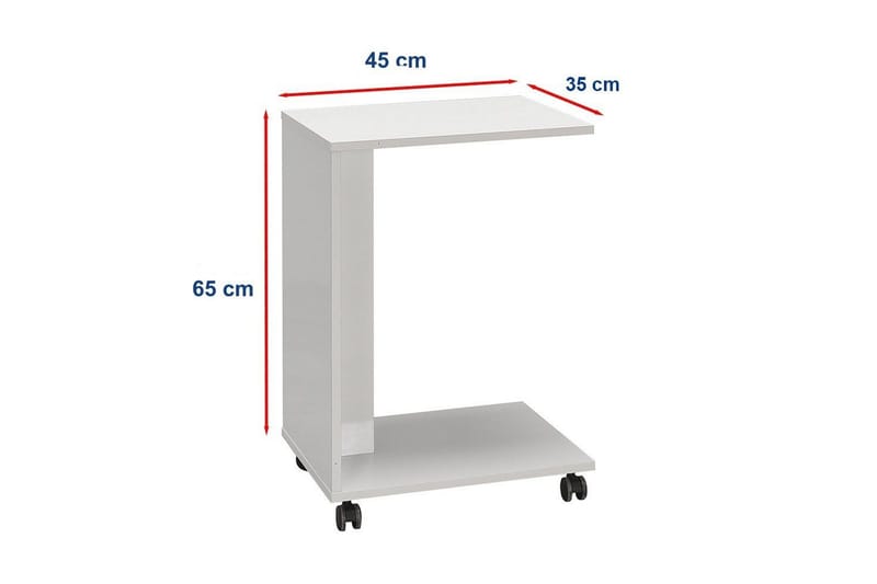 Sidobord Edwars Diamant / Vit - Vit - Möbler - Vardagsrum - Soffbord & vardagsrumsbord - Brickbord