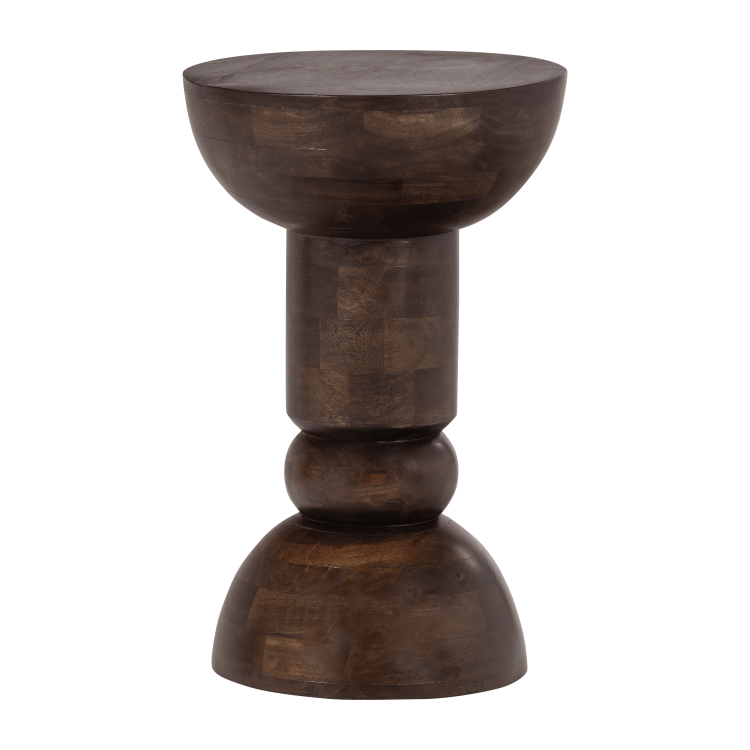 sidobord emel 40 cm rund - mörkbrun