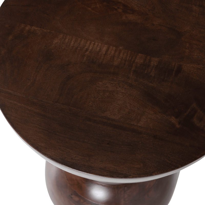 Sidobord Emel 40 cm Rund - Mörkbrun - Möbler - Vardagsrum - Soffbord & vardagsrumsbord - Brickbord