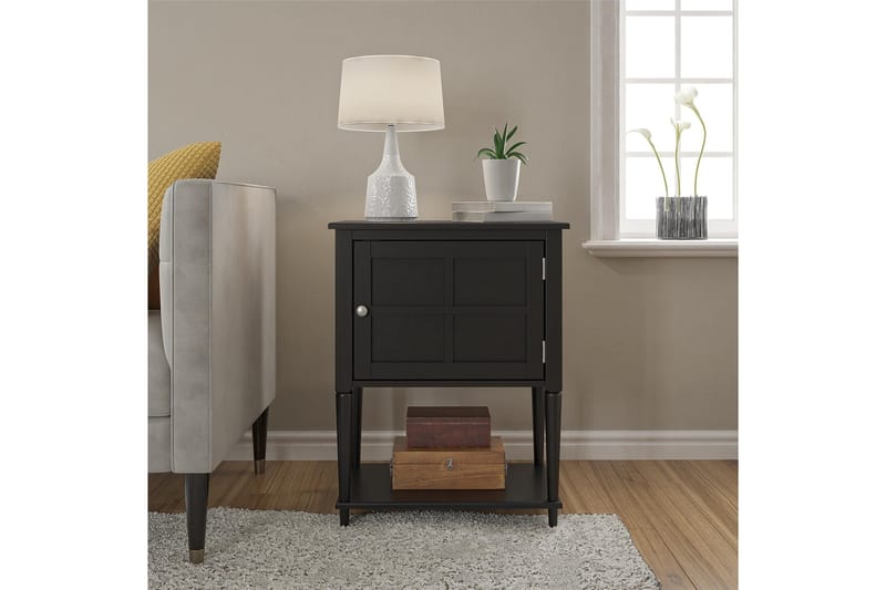 Fairmont Sidobord 56 cm Svart - Dorel Home - Möbler - Vardagsrum - Soffbord & vardagsrumsbord - Sidobord & lampbord