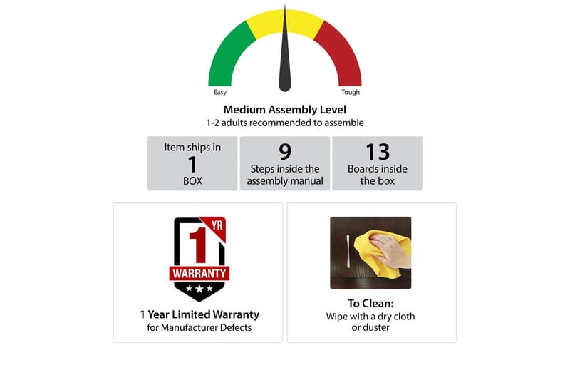 Fairmont Sidobord 56 cm Svart - Dorel Home - Möbler - Vardagsrum - Soffbord & vardagsrumsbord - Sidobord & lampbord