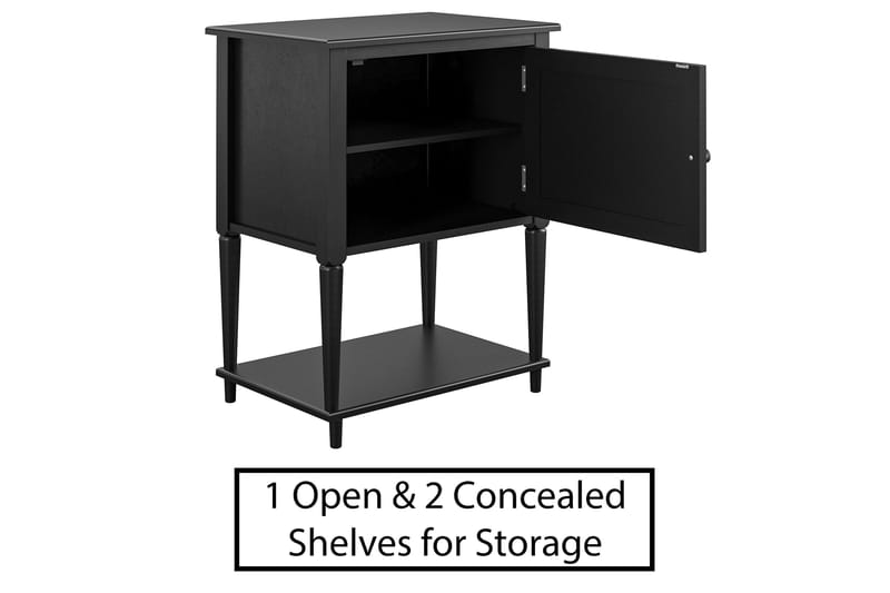 Fairmont Sidobord 56 cm Svart - Dorel Home - Möbler - Vardagsrum - Soffbord & vardagsrumsbord - Sidobord & lampbord