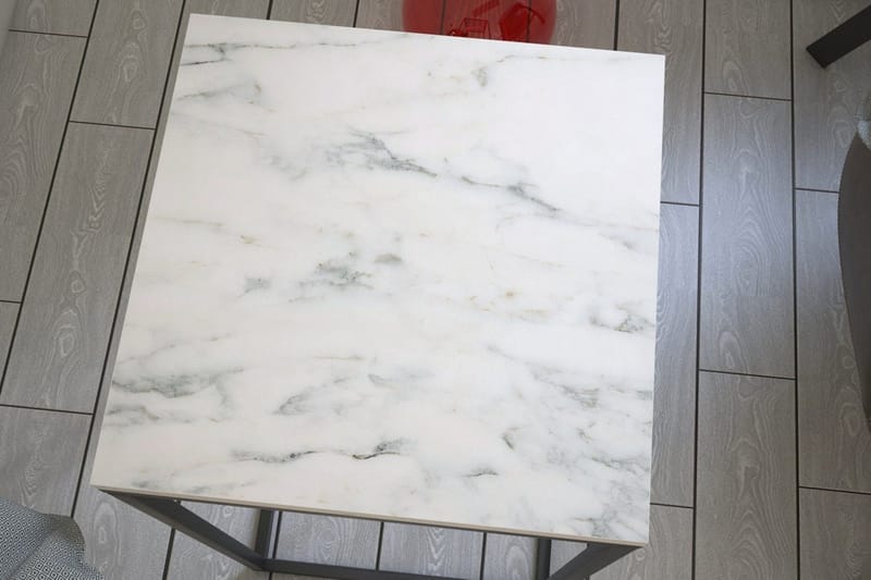 Falan Sidobord 35 cm - Vit/Svart - Möbler - Vardagsrum - Soffbord & vardagsrumsbord - Sidobord & lampbord